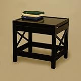 Sourcing Solutions X-Frame Bathroom Stool, Espresso Finish