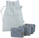 French Provence Shea Butter mini soaps 4 1-oz bars (5 scents to choose from) in La Lavande embroidered drawstring bag ~ great gift!, Berries