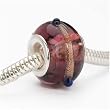 Murano Style Glass Lampwork Bumpy Bead Fits Pandora Purple Copper Blue 14mm (1)