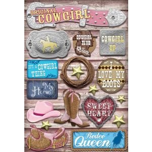 12 PACK CRDSTCK STIX 5.5X9 COWGIRL Papercraft, 
