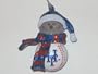 NEW YORK METS 2.5" Striped Snowman with Scarf Home Run Baseball CHRISTMAS ORNAMENT