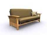 American Furniture Alliance Bridgeport Metal/Wood Frame Full, Golden Oak