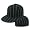 Pin Stripe Fitted Baseball Hat - Black, 6 7/8
