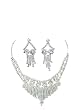 Designer Bridal Jewelry Set Swarovski Crystal Necklace and Earrings