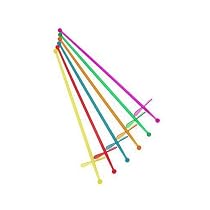 Cocktail Stäbchen TURBO COCKTAIL - buntes 6er Set