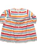 Bold Stripe Pink Long Sleeve Dress by Zutano - Multi-colored - 0-6 Mths