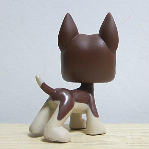 Littlest Pet Shop LPS Figure Star Eyes Deep Brown Great Dane Puggy Dog by Bes88