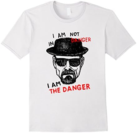 Men's Heisenberg, I Am The Danger T Shirt, Breaking Bad Heisenberg 3XL White