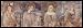 Simone Martini (Fresco cycle with scenes from the life of St. Martin of Tours Chapel in lower church of San Francesco in Assisi, Szene: Heilige, vl: v. St. Louis of Toulouse, St. Elizabeth of Hungary, St. Clare and St. Louis IX. King v. France) Framed Art Poster Print - 11 X 17
