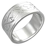 Stainless Steel Ring, Celtic Design Band, Men's Size 10