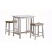 Homelegance Scottsdale 3-Piece Counter Table and Stools, White