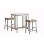 Homelegance Scottsdale 3-Piece Counter Table and Stools, White