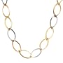 14k Tri-Color Oval Link Necklace