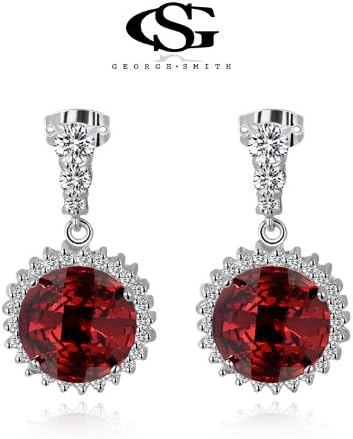 Salinla Jewelry GS Platinum Plated Luxury Statement Red Sun Drop Earrings Wedding100181290 18k gold long earrings for women