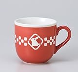 スクエアうさぎマグ(赤)　【マグカップ 美濃焼】