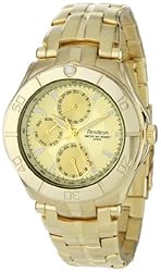 Armitron Men's 204224CHGP Gold-Tone Stainless Steel Multi-Function Dress Watch