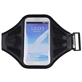 SumacLife Sports GYM Running Armband for Sony Xperia Z1 L39h / Samsung Galaxy note 3 / HTC Buttery S (Black-Mesh)