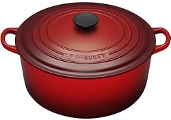 Le Creuset Enameled Cast-Iron 7-1/4-Quart Round French Oven, Cherry Red
