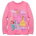 Organic Long-Sleeve Words Disney Princess Tee