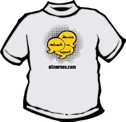 AN Deco Bubbles Grey T-Shirt Large