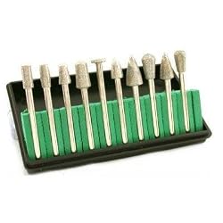 10 Diamond Burs Lapidary Rock Grinding Tool fits Dremel
