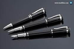 Dunhill Sentryman Platinum Trim Ballpoint Pen - Black/Platinum Trim NWD2503