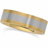14K Two-Tone Gold Wedding Band For Men and Women - Size 8.5