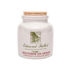 Fallot French Dijon Old Fashioned Grain Mustard in Stone Jar Crock 9 oz