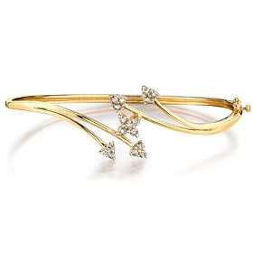 14 Karat Yellow Gold 0.50 carats Diamond Bangle Bracelet