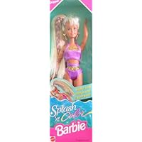 SKIPPER Splash 'n Color Barbie Doll (Purple 1996)