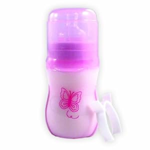 Nurtria BPA Free Self-Sterilizing Baby Bottle, Pink