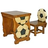 Handmade Soccer Design Kids Table & Chair Set