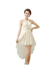 Sexy Chiffon Halter High-Low-Hem Evening Dress/Bridesmaid Dress/Party Dress/Wedding Dress 