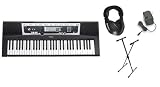 Yamaha YPT210 61 Full-Size Key Keyboard Bundle -  Professional Headphones, Keyboard Stand, and Power Supply