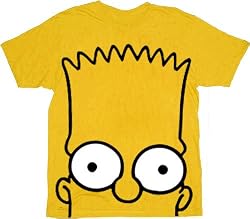 The Simpsons Bart Big Face Gold T-shirt Tee