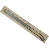 Horn Look Acrylic Ivory Color Laguiole Verdier Heavy Duty Boxed Bread Knife