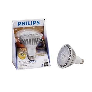 Philips 418442 Dimmable AmbientLED 17-Watt PAR38 Indoor Flood Light Bulb