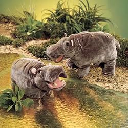 HIPPO PLUSH PUPPET 18"