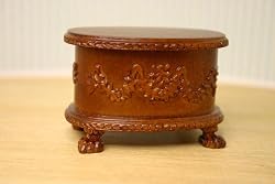 SALE!!! Dollhouse Miniature Handcarved Walnut Small Table