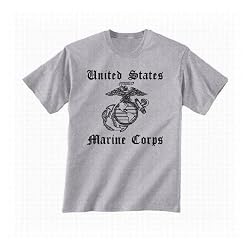 United States Marine Corps Eagle, Globe and Anchor Short Sleeve T-Shirt in Sport Grey