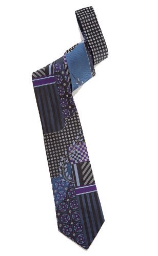 Aerial Woven Tie in blue, gray