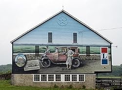 Classic Barn Mural, Pennsylvania Lincoln Highway Photograph - Beautiful 16"x20" Photographic Print by Carol M. Highsmith