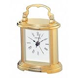 Seiko Desk and Table Alarm Carriage Clock Gold-Tone Metal Case