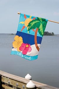 Life is Good Regular Size Applique Flag