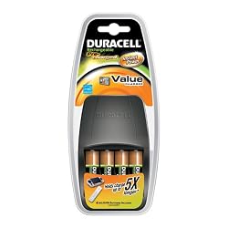 Duracell Value Charger With 4AA Pre Charged Rechargeable Nimh Batteries, CEF14DX4