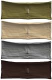 4-pack hBand Earth (beige, brown, olive, gray) Yoga headband by Absolute Yogi