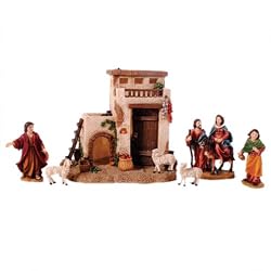 Journey to Bethlehem Village Scene - 4-Piece and Stable Set