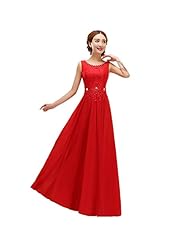 Chiffon Floor Length Lace Crystal Evening Dress/Bridesmaid Dress/Wedding Party Dress 