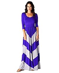 Spandex/Viscose Chevron Print Fitted Maxi Dress 