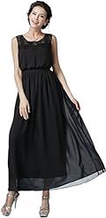 Sexy Cocktail Floor Length Chiffon Draped Vintage Lace Sleeveless Summer Party Dress/Tunic/Maxi Dress 